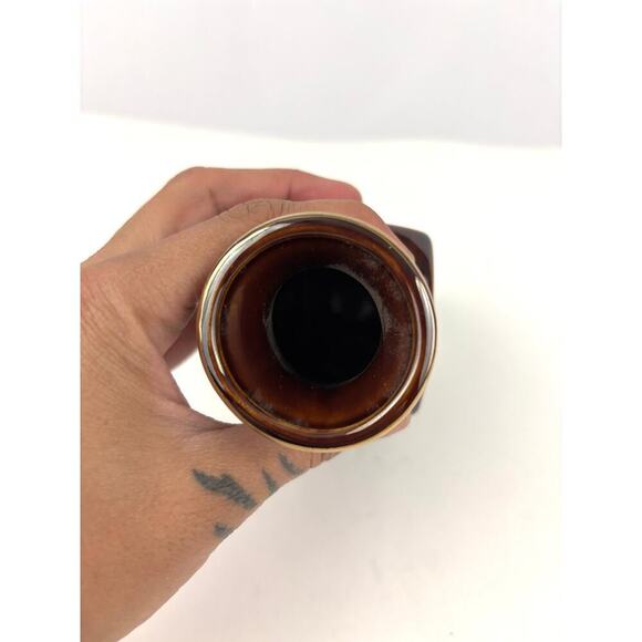 VTG Brown Japanese Gold Trim Details Floral Bud Vase - Picture 10 of 14